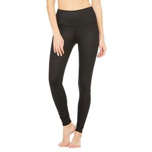 Alo Yoga high waist airbrush leggings black glossy
